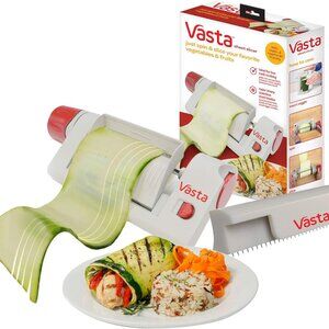 Vasta Veggie & Fruit Sheet Slicer  Stainless Steel Blade With 2 Attachments New